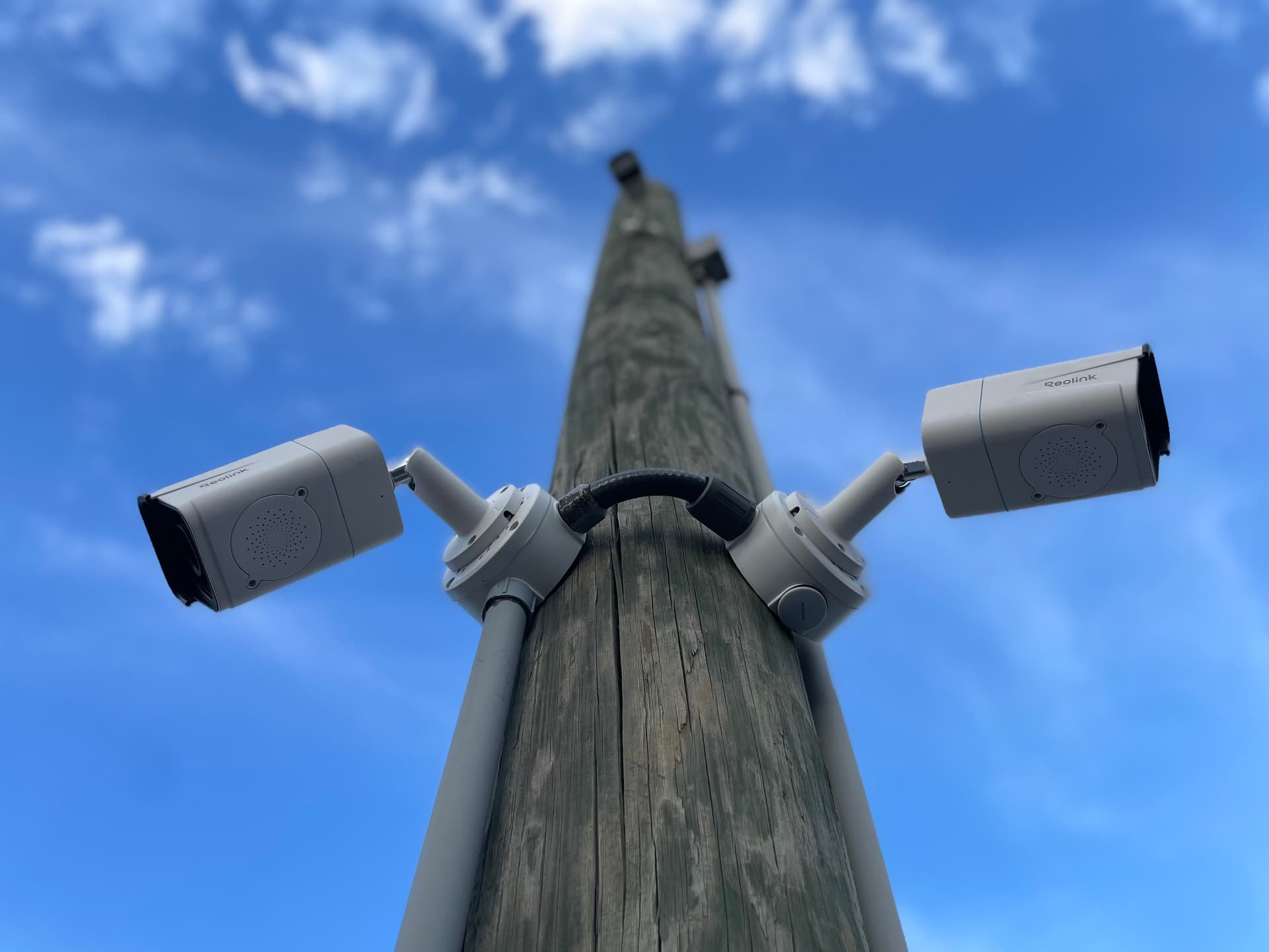 Outdoor surveillance camera setup